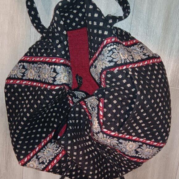 SOLD Vera Bradley Retired Black Floral 4-Piece Tote Bag Duffle Bag Garment Bag - Picture 14 of 16